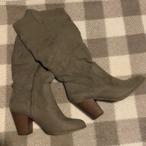 Suede Feel Heel Boots! Never Worn but Brand New!